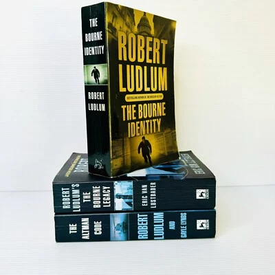 3x Robert Ludlum Book Lot Action Thriller Bourne Identity + Legacy + Altman Code - Image 1 of 4