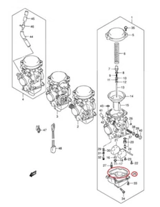4 x Sellos/Juntas Carburador Flotador Suzuki GSF 1200 Bandit 01-06 Carburador - Imagen 1 de 1