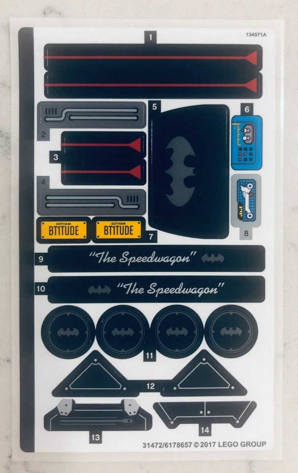 LEGO STICKER SHEET for 70905 The Batmobile, New & Genuine - Image 1 of 1