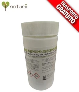 1kg DepuroSicuro Cloro6 Azioni Piscine Fuoriterra 20 gr pastiglie LENTO RILASCIO - Foto 1 di 2