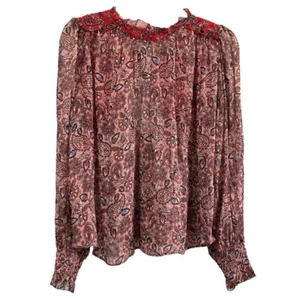 Boden NWT Women's Ruffle Open Back Paisley Swing Top Sz 10 - Picture 1 of 11