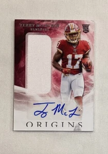TERRY MCLAURIN RC 2019 PANINI ORIGINS JERSEY PATCH AUTOGRAPH ROOKIE CARD AUTO - Picture 1 of 2
