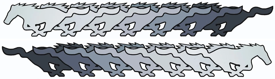  Calcomanías gráficas para caballos "Caballos corriendo" 2 cada uno de ambos lados para automóvil o remolque Foto 1 de 1