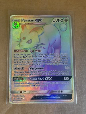 Pokémon TCG Persian GX Unbroken Bonds 227/214 Holo Secret Rare - Image 1 of 4