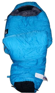 Saco de dormir THE NORTH FACE Aqua turquesa y gris relleno de polietileno 84" de largo PROTECTOR POLAR - Imagen 1 de 21