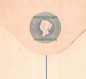 BECHUANALAND PROTECTORATE Overprint QV COGH 4d Stationery Registered Size H MA37 - Picture 1 of 12