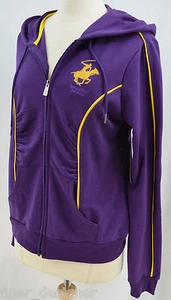 Beverly Hills Polo Club PurpleGold Zip L/S Hoodie hoodie jacket coat M NWT $118 - Picture 1 of 9