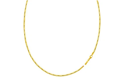 Collar Omega Redondo Oro Amarillo o Blanco 14kt Corte Diamante con Cierre de Tornillo Foto 1 de 4