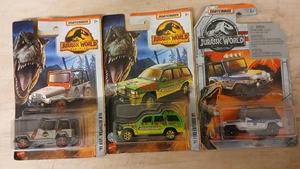 Juego de 3 vehículos Matchbox Jurassic World Die Cast jeeps - Imagen 1 de 8