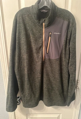 Eddie Bauer Jacket Mens Gray Yellow First Ascent Fleece Outdoor Hiking XLT - Image 1 of 4