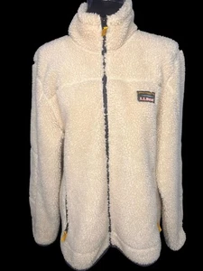 L.L. Bean Sherpa Fleece Full-Zip Jacke Damen Med-Reg Creme Warm OUTDOORS - Bild 1 von 7