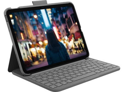 LOGITECH Slim Folio für iPad (10. Generation) Tastaturhülle Grafit - Bild 1 von 4