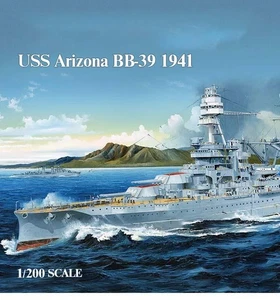 Trumpeter 1/200 03701 USS BB-39 Arizona Warship 1941 Kit Static Battleship - Picture 1 of 6