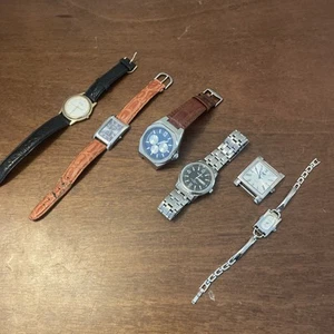 Lot X6 Watches Gruen Helbros Bill Blass Morellato Waltham Activa For Parts - Picture 1 of 21