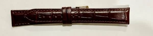 Nuevo ACCUTRON Marrón Cocro. Banda de reloj de grano con hebilla firmada GF - Imagen 1 de 4