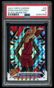 2023-24 Topps Chrome Black Geometric #45 Donovan Mitchell /2 PSA 9 MINT - Bild 1 von 2