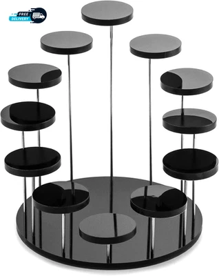 round Acrylic Products Display Riser Stands, 12 Tier Jewelry Display Stands - Image 1 of 4