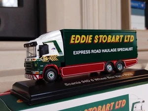 MINT!!!! Atlas 1:76 Eddie Stobart SCANIA 94D 6 Wheel Box Van F018 - Picture 1 of 16