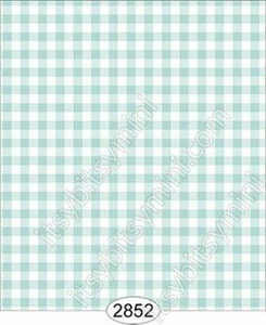 Papel pintado a cuartos de casa de muñecas - Cottage Chic - Cuadros azul - Imagen 1 de 1