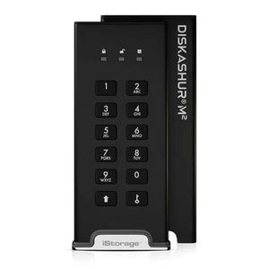 iStorage diskAshur M2 1TB – PIN authenticated, hardware encrypted USB 3.2 portab - Photo 1/7