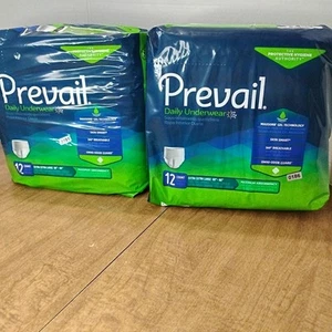 2 Prevail Adult Underwear 12×2= 24 XXL Gel Technology Max Absorbency - Picture 1 of 6
