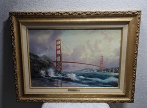 Thomas Kinkade Golden Gate Bridge Lithograph Print canvas on board Ed (1-1998) - Picture 1 of 9
