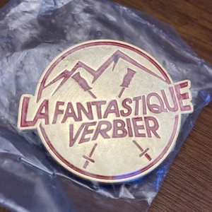 Skiing Pin La Fantastique Verbier Ski School Switzerland 1.5” X 1.5” New - Picture 1 of 3