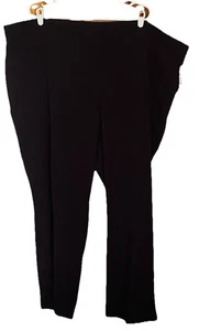 NUEVO CON ETIQUETAS PANTALONES DE VESTIR CATHERINES REFINADOS PETITE TALLA GRANDE NEGROS CINTURA ELÁSTICA 5XWP - Imagen 1 de 4