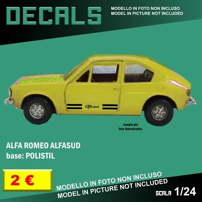 DECALS repro Alfa Romeo Alfasud Polistil Politoys 1/25 1 25 24 decal leo models  - Immagine 1 di 2