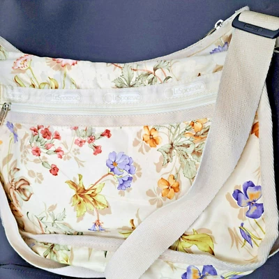 🌸Floral LeSportsac Cartera Bolso Bandolera Hombro Tostado Raro Multicolor Foto 1 de 4