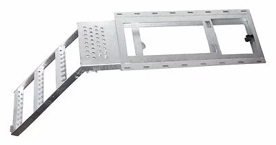 Aufstiegsleiter LKW Ausziehleiter feuerverzinkt  3-stufig mit Plattform - Bild 1 von 4