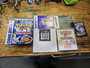 Crisp Pokémon Trading Card Game Nintendo Game Boy Color, 2000 CIB W/Card + Case - Picture 1 of 16