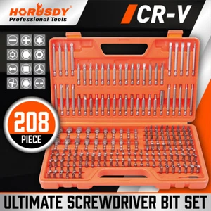 HORUSDY 208pcs Screwdriver Bit Set Security Bit Tamper-Proof Ultimate CR-V Steel - Picture 1 of 10