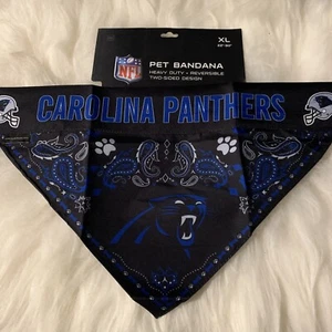 NFL Carolina Panthers Reversible Pet Bandana - XL, 22”-30” - Picture 1 of 2