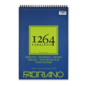 Fabriano 1264 drawing pad paper 180gsm spiral bound A4 A5 or A3 - Picture 1 of 17