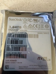 SanDisk SkyHawk 3.84TB NVMe Enterprise Class SSD SDLC2LLR-038T-3NA1 - Picture 1 of 3