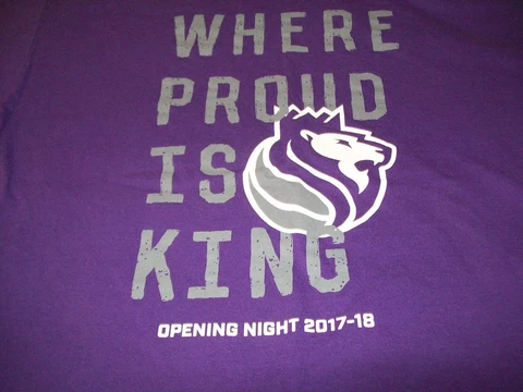 Sacramento Kings Where Proud Is King NBA Basketball Short Sleeve T-Shirt Men XL Cover