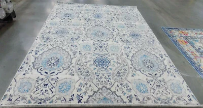 CREAM / LIGHT GREY 8' X 10' Back Stain Rug Reduced Price 1172596995 MAD600C-8 - Image 1 of 4