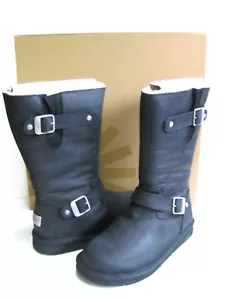 UGG KENSINGTON DAMEN GROSSE STIEFEL LEDER SCHWARZ US 7/UK 5,5/EU 38/JP 24 - Bild 1 von 7