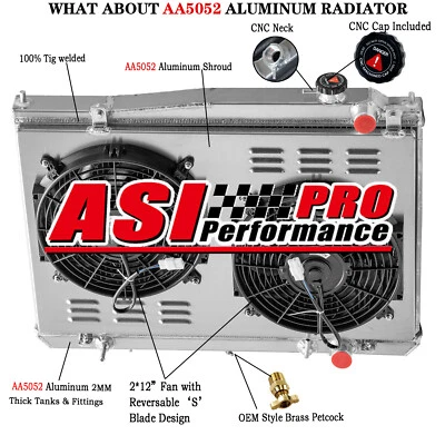 Aluminum  Radiator&Shroud Fan For 98-2004 Nissan Frontier 2000~2004 Xterra XE SE - Image 1 of 4