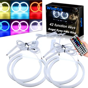 RGB Cotton LED Angel Eyes Lamp Halo Ring Car Headlight For BMW E36 E38 E39 E46 - Picture 1 of 10