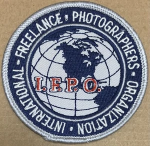 Vintage IFPO Patch bestickt International Freelance Photography Organisation - Bild 1 von 3