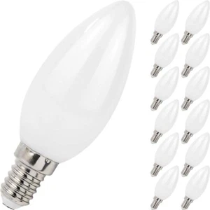 Neutralweiße 4W E14 LED Filament Kerze Mattglas Glühbirne Leuchtmittel 6-30 Set - Bild 1 von 9
