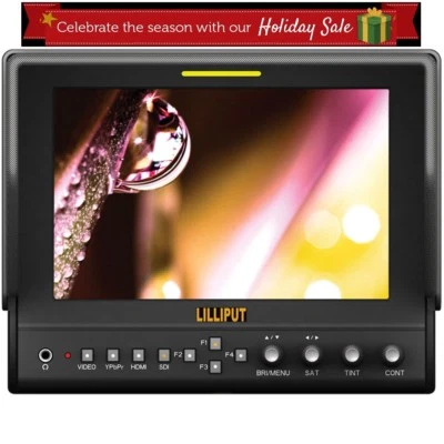 Lilliput 7" 663/O IPS  HDMI In & Out Monitor for Canon 5D2 5D3 with LP-E6 batter - Image 1 of 4