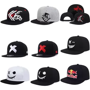 Baseball Cap Snapback Flat Peak Men Women Hip Hop Rap Sport Hat UK FAST - Picture 1 of 11