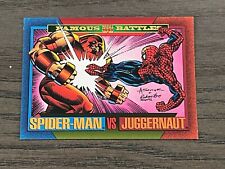 1993 SkyBox Marvel Universe Famous Battles Spider-Man vs Juggernaut #165