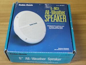 Vintage Radio Shack 6 inch all-weather speaker 40-1371 boat trailer patio pool