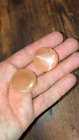 Orange Selenite Natural Gemstone Fidget Meditation Worry Stone Gift