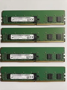 Lot of 4 (16GB Total)MICRON 4GB 1Rx8 PC4-2400T Server Ram  - MTA9ASF51272PZ - Picture 1 of 1