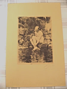 Vintage Anders Zorn "Shallow" Bengtsons Lito AB Lithograph Signed 1926 - Picture 1 of 5